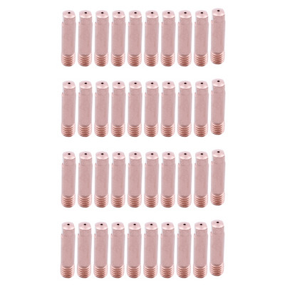 40 vnt CO2 Mig kontaktiniai antgaliai 0,8x25 mm, skirti MB15 15AK Mig suvirinimo degiklio eksploatacinės medžiagos priedai