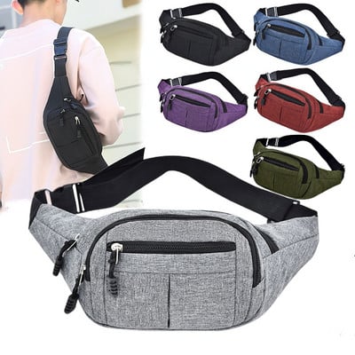 Divat Férfi Női Deréktáska Alkalmi Fanny Pack erszény Nagy telefon Övtáska Tasak Vászon Kültéri utazó Telefontáska Banán Csípőtáskák