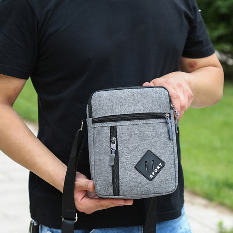 Messenger Bag Crossbody válltáska Kis heveder csomag Vízálló Oxford csomagok munkához Üzleti utazási táska pénztárca