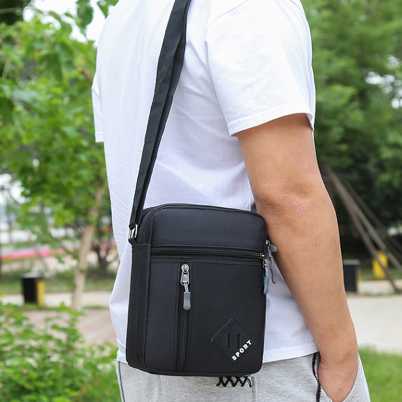 Messenger Bag Crossbody válltáska Kis heveder csomag Vízálló Oxford csomagok munkához Üzleti utazási táska pénztárca