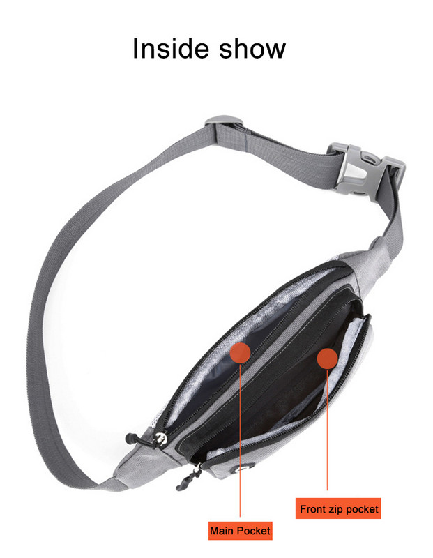 YoReAi Solid Pockets Övtáska Üzleti terepszínű derékcsomagok Lopásgátló hordozható férfi női deréktáskák fülhallgató-lyukas övvel