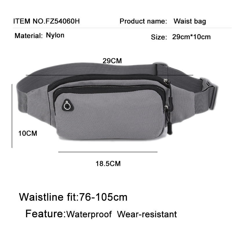 YoReAi Solid Pockets Övtáska Üzleti terepszínű derékcsomagok Lopásgátló hordozható férfi női deréktáskák fülhallgató-lyukas övvel