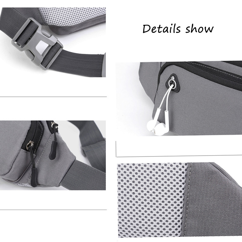 YoReAi Solid Pockets Övtáska Üzleti terepszínű derékcsomagok Lopásgátló hordozható férfi női deréktáskák fülhallgató-lyukas övvel