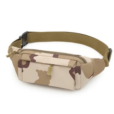 Camo derékcsomag férfiaknak szabadban, divatos több vízálló mellkasi táska vízálló futó edzőtermi öv taktikai deréktáska