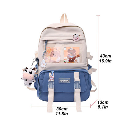 Japonijos mergaičių estetinė kuprinė Mieli mokykliniai krepšiai studentams paaugliams mergaičių kišenės Kawaii moterų nešiojamojo kompiuterio kuprinė Harajuku Mochila