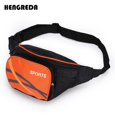 HENGREDA Durable Fanny Pack Найлонова чанта за кръста със страничен джоб против бъркотия Чанта против кражба Мъжка чанта Bum Bag Fit 6" Phone