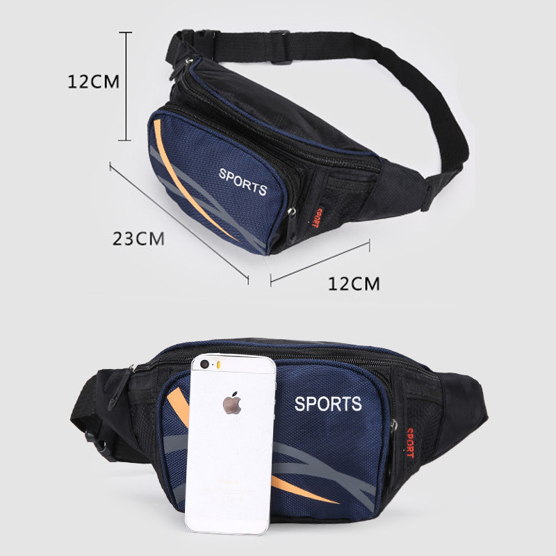 HENGREDA izturīga Fanny Pack neilona jostas soma ar sānu kabatu pretaizdzīšanas soma Vīriešu soma, kas piemērota 6 collu tālrunim