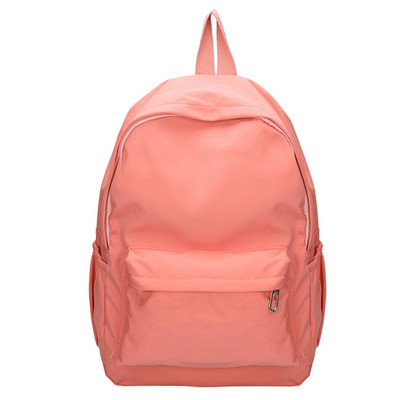 Moteriška nailoninė kuprinė su užtrauktuku Preppy Style Studentų Vienspalvės mokyklinės kuprinės Mergaitėms Didelės talpos kuprinės