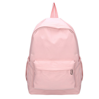 Moteriška nailoninė kuprinė su užtrauktuku Preppy Style Studentų Vienspalvės mokyklinės kuprinės Mergaitėms Didelės talpos kuprinės