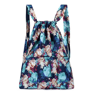 2022. gada modes vintage aukliņu mugursomas sievietēm, liela ietilpība, ziedu etniskā stila ūdensnecaurlaidīgas neilona mugursomas plecu mugursomas