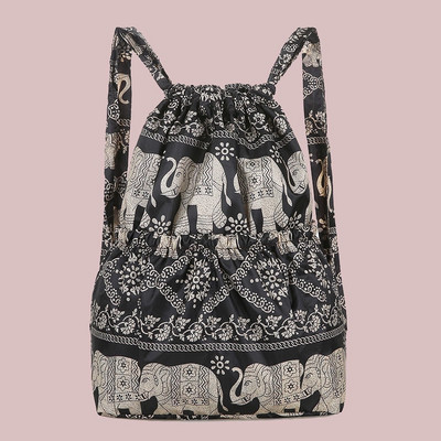 2022. gada modes vintage aukliņu mugursomas sievietēm, liela ietilpība, ziedu etniskā stila ūdensnecaurlaidīgas neilona mugursomas plecu mugursomas
