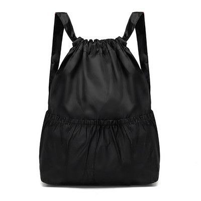 Rucsac pentru femei, pânză sport, buzunar, cu șnur, geantă portabilă pliabilă pentru cumpărături, pachete de călătorie în aer liber