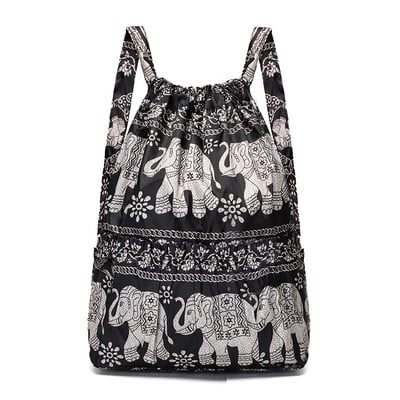 Rucsac pentru femei, pânză sport, buzunar, cu șnur, geantă portabilă pliabilă pentru cumpărături, pachete de călătorie în aer liber