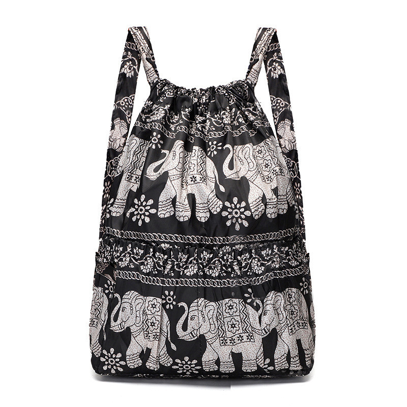 Rucsac pentru femei, pânză sport, buzunar, cu șnur, geantă portabilă pliabilă pentru cumpărături, pachete de călătorie în aer liber