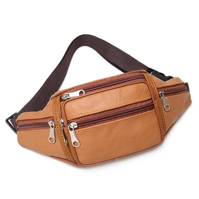 Férfi Fanny Pack Cross Body táska marhabőr női férfi derékcsomag Valódi bőr válltáskák, divatos puha táskák