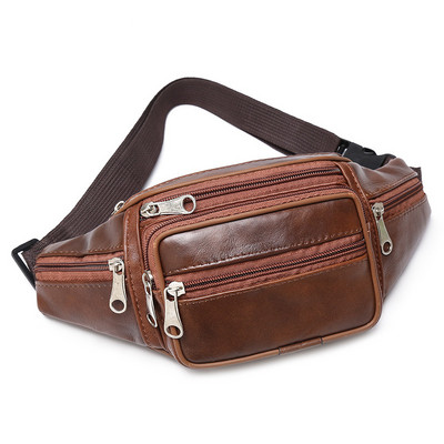 Férfi Fanny Pack Cross Body táska marhabőr női férfi derékcsomag Valódi bőr válltáskák, divatos puha táskák