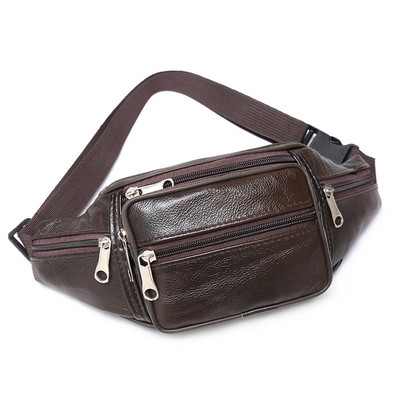 Férfi Fanny Pack Cross Body táska marhabőr női férfi derékcsomag Valódi bőr válltáskák, divatos puha táskák