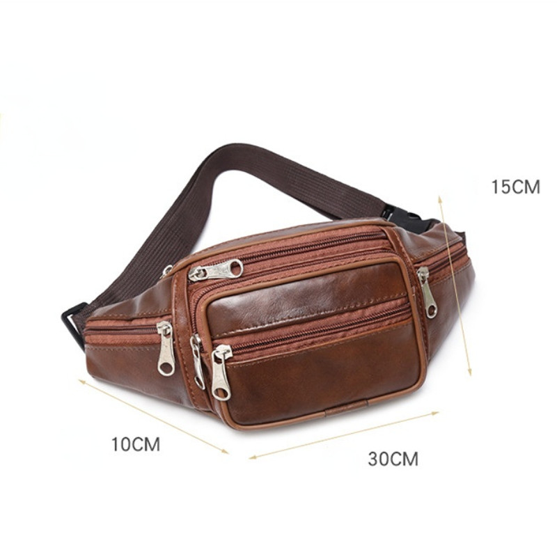Férfi Fanny Pack Cross Body táska marhabőr női férfi derékcsomag Valódi bőr válltáskák, divatos puha táskák