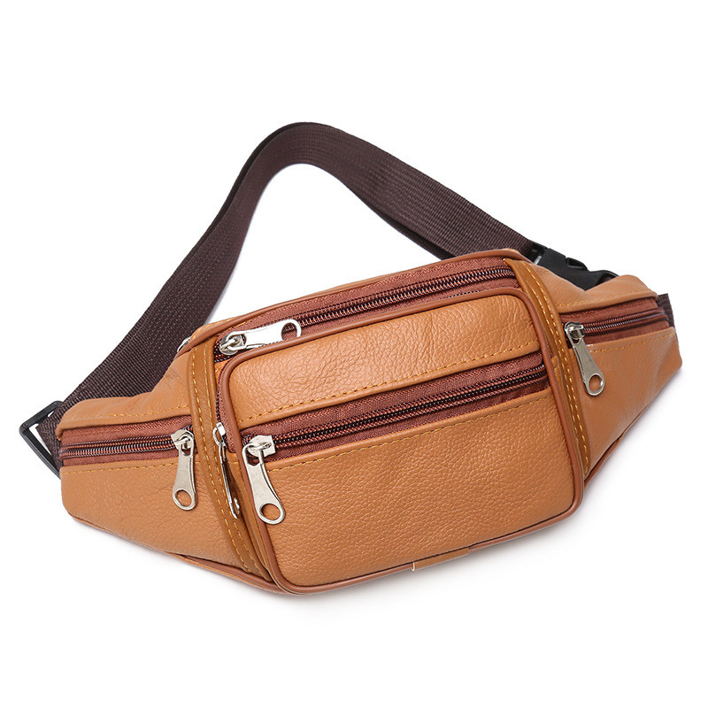 Férfi Fanny Pack Cross Body táska marhabőr női férfi derékcsomag Valódi bőr válltáskák, divatos puha táskák
