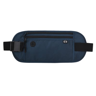 Többfunkciós kültéri deréktáska vízálló láthatatlan sport deréktáska kétrétegű cipzáras jegy Útlevél tároló biztonsági pénztárca