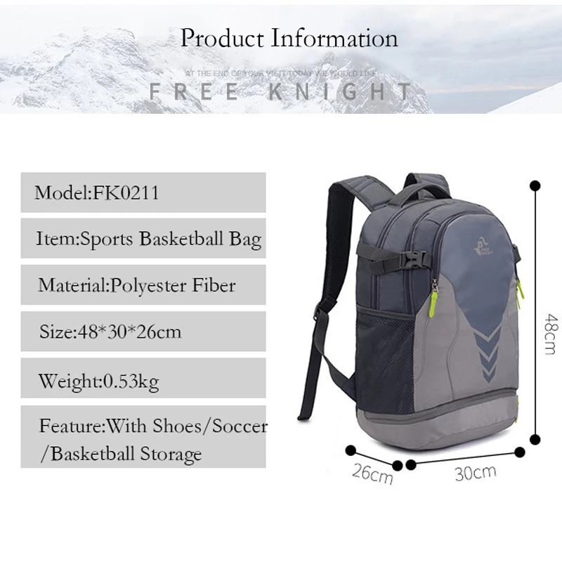 Āra sporta vingrošanas soma Basketbola mugursoma 35 L Futbola sporta zāles fitnesa soma vīriešiem ceļojumu atpūtai studentu klēpjdatora mugursoma skolas somas