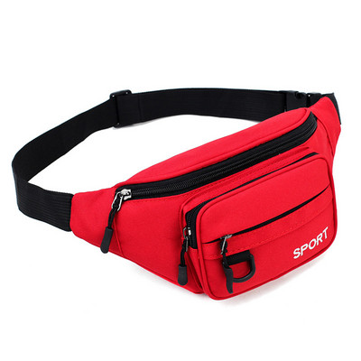 Női Férfi Vízálló deréktáska Uniszex Futó Sport Mellkas Fanny Pack Mobiltelefon Fitness Kék Piros Fekete Övtáska Fannypack 193