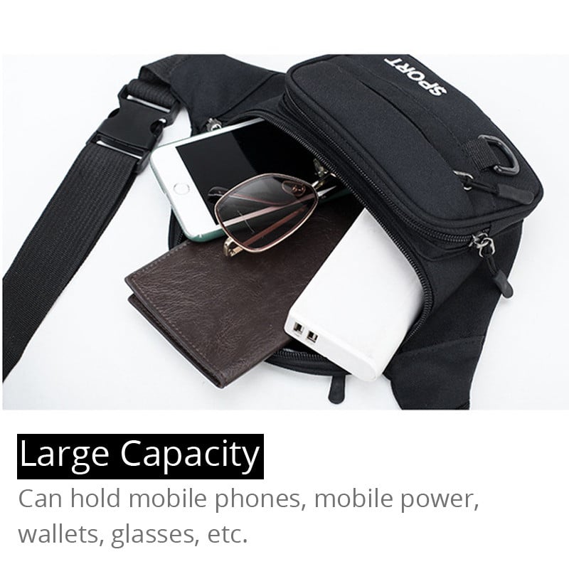 Női Férfi Vízálló deréktáska Uniszex Futó Sport Mellkas Fanny Pack Mobiltelefon Fitness Kék Piros Fekete Övtáska Fannypack 193