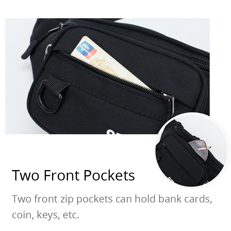 Női Férfi Vízálló deréktáska Uniszex Futó Sport Mellkas Fanny Pack Mobiltelefon Fitness Kék Piros Fekete Övtáska Fannypack 193