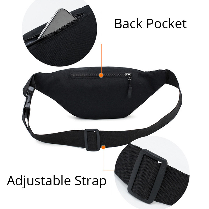 Női Férfi Vízálló deréktáska Uniszex Futó Sport Mellkas Fanny Pack Mobiltelefon Fitness Kék Piros Fekete Övtáska Fannypack 193