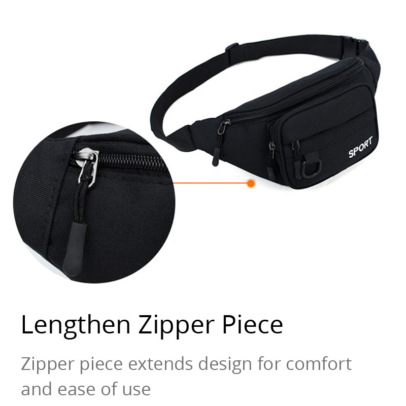 Női Férfi Vízálló deréktáska Uniszex Futó Sport Mellkas Fanny Pack Mobiltelefon Fitness Kék Piros Fekete Övtáska Fannypack 193