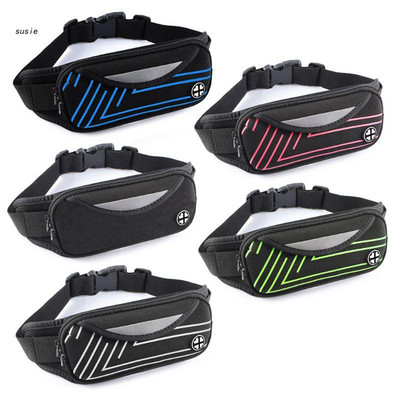 X7YA veekindel sportlik vöörihm põrmekott Fanny Pack jooksmiseks matkamiseks lukuga kott