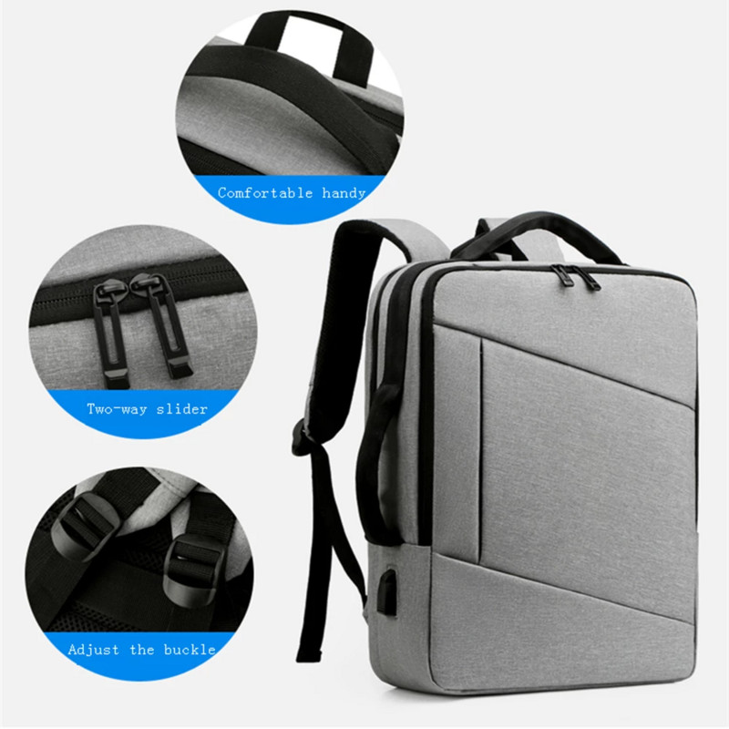 Rucsac pentru laptop, cu încărcare USB, pentru bărbați, pentru computer de 13, 14, 15,6 inci, genți pentru notebook, rucsac de afaceri impermeabil, rucsac casual