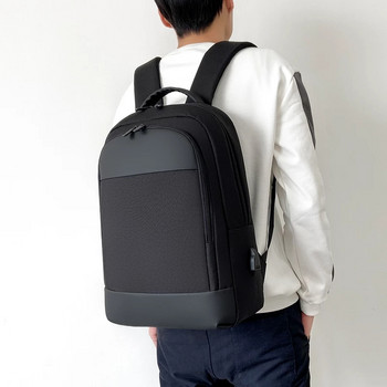 Платнена раница Oxford Многофункционална бизнес водоустойчива чанта за лаптоп 15,6-инчова раница за зареждане с USB Ученически чанти против кражба