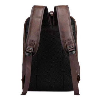 Τσάντα PU Δερμάτινη τσάντα φορητού υπολογιστή για άντρες Τσάντα υπολογιστή Business αδιάβροχο σακίδιο ταξιδιού Leisure Laptop Backpack Σχολικές τσάντες mochila