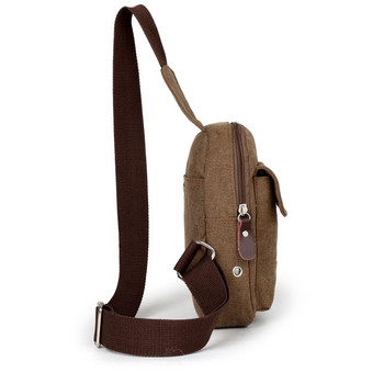 Τσάντα στήθους Ανδρική τσάντα ώμου Καμβά Τσάντα μέσης Messenger Τσάντα χιαστί ρυθμιζόμενη τσέπες Τσάντες 2019