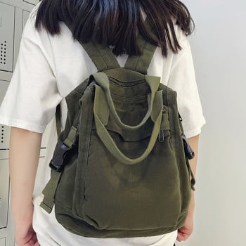 Дамска раница Платнена ученическа чанта за момиче Нова студентска реколта Дамска чанта за лаптоп Kawaii Дамска раница Mochila