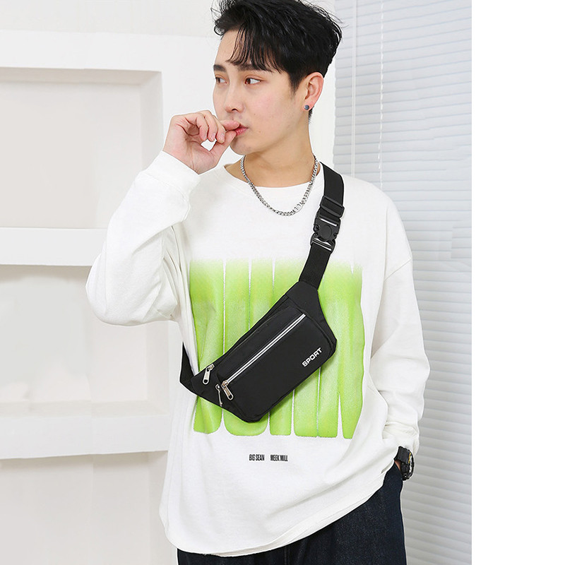 Geestock Genți de umăr pentru piept pentru bărbați, genți de nailon pentru talie, geanți, genți de curea ocazionale pentru femei, rucsac de călătorie pentru sporturi în aer liber