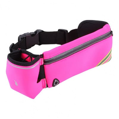 Futó deréktáska vizespalack zseb, rugalmas csat, fényvisszaverő férfi női sportöv, telefontáska, kültéri kellékek