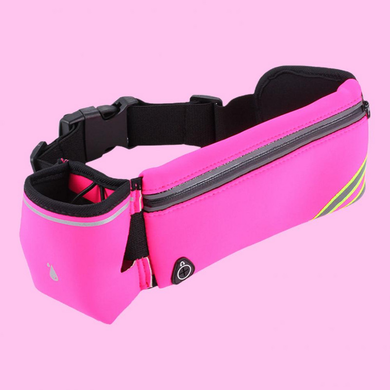 Futó deréktáska vizespalack zseb, rugalmas csat, fényvisszaverő férfi női sportöv, telefontáska, kültéri kellékek