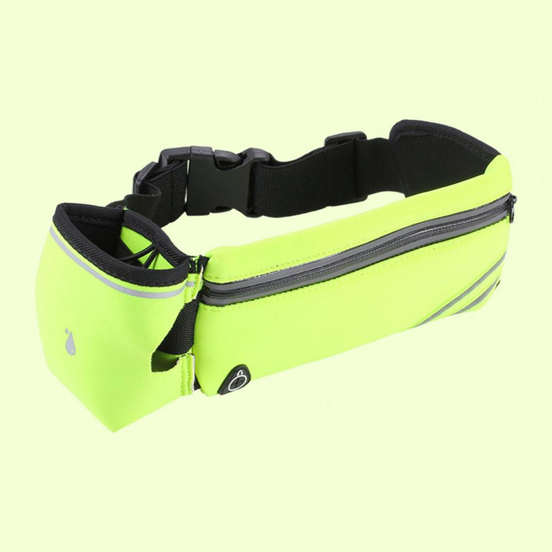 Futó deréktáska vizespalack zseb, rugalmas csat, fényvisszaverő férfi női sportöv, telefontáska, kültéri kellékek