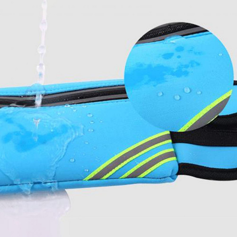 Futó deréktáska vizespalack zseb, rugalmas csat, fényvisszaverő férfi női sportöv, telefontáska, kültéri kellékek