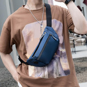 Vidukļa soma ar vairākām kabatām Ūdensnecaurlaidīga Oksfordas auduma ātri noņemama sprādze, regulējama vīriešu Fanny Pack Crossbody krūškurvja soma