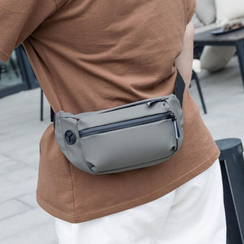 Чанта за кръста с множество джобове, водоустойчива катарама от оксфордски плат, регулируема катарама, мъжка чанта за през рамо през рамо, чанта за гърди