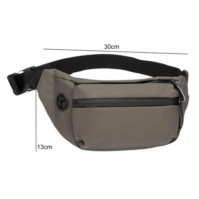 Vidukļa soma ar vairākām kabatām Ūdensnecaurlaidīga Oksfordas auduma ātri noņemama sprādze, regulējama vīriešu Fanny Pack Crossbody krūškurvja soma