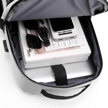 Ανδρικό σακίδιο πλάτης 15,6 ιντσών Πολυλειτουργική αδιάβροχη τσάντα USB Business Laptop Σακίδιο πλάτης Μεγάλης χωρητικότητας Σχολικές τσάντες Mochila