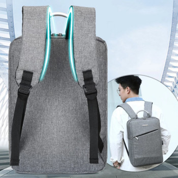 Бизнес раница за мъже Многофункционална водоустойчива чанта USB порт за зареждане Раница за лаптоп Голям капацитет Ежедневна чанта mochila