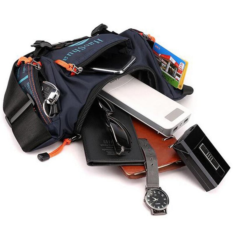 Vízálló Oxford deréktáskák Férfi Öv Fanny Pack Válltáska Nagy kapacitású Utazási Bum Sling Mellkasi Deréktáskák Bolso