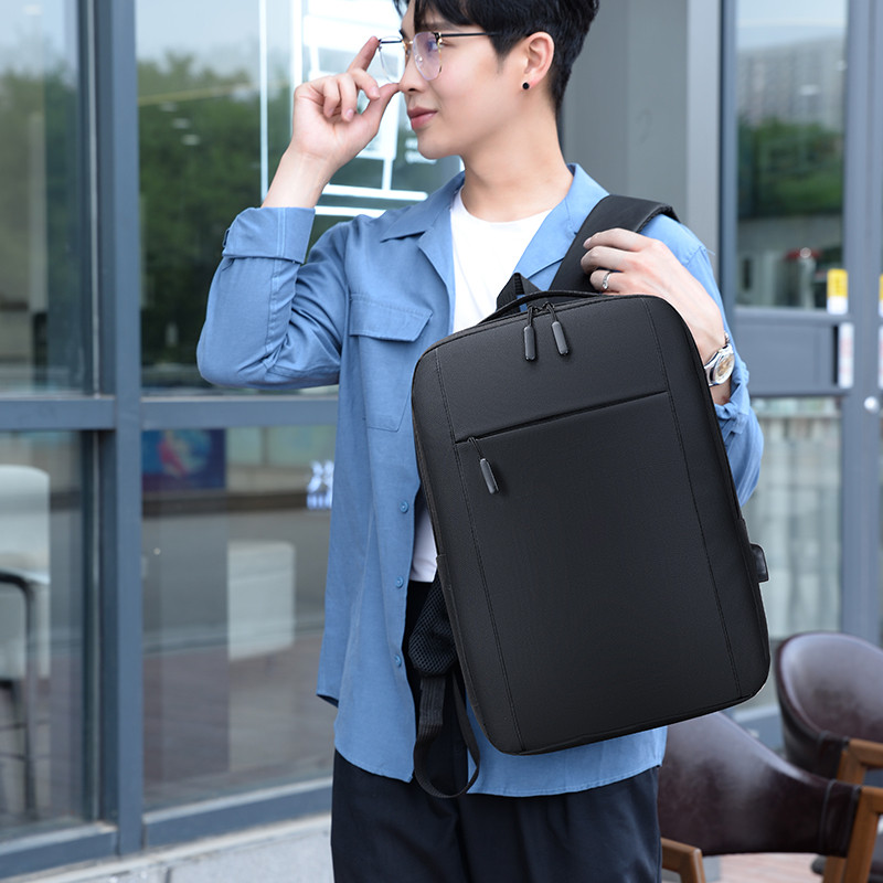 Vīriešu mugursoma daudzfunkcionāla ūdensnecaurlaidīga soma mugursoma ar USB uzlādi biznesa klēpjdatora mugursoma liela ietilpība 15,6 collu skolas soma