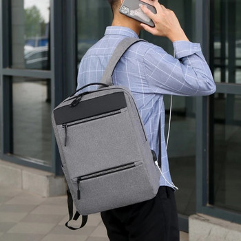 Модна раница Многофункционална водоустойчива ученическа чанта за мъже Раница за бизнес лаптоп Раница за USB зареждане Раница Mochilas