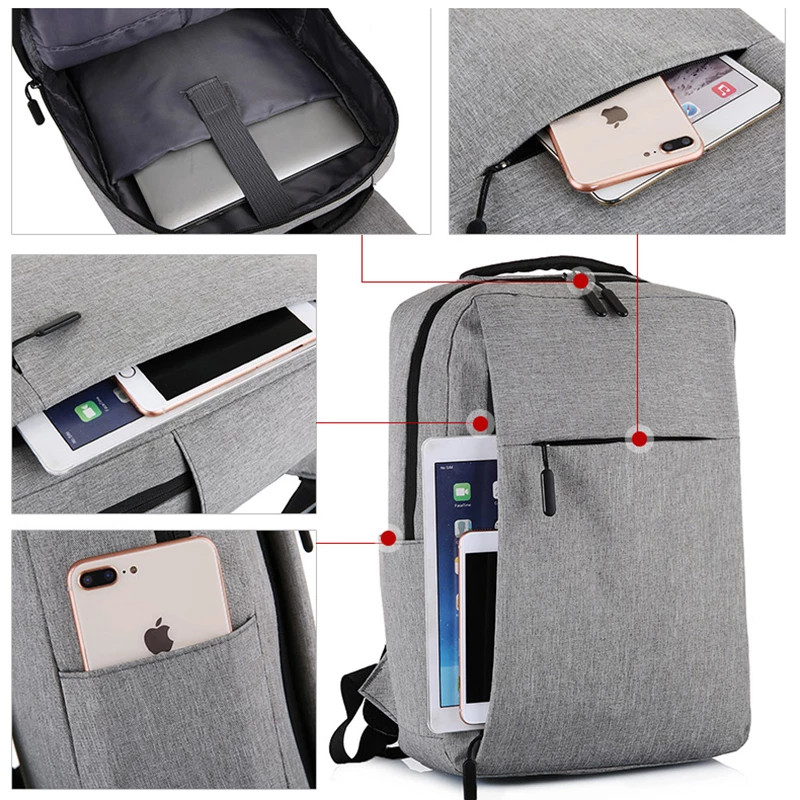 Rucsac USB pentru laptop Genți multifuncționale impermeabile Antifurt bărbați Rucsac de călătorie Rucsac de zi pentru școală Rucsac mochila hombre